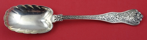 Berry Spoon leaf shaped 8 3/4